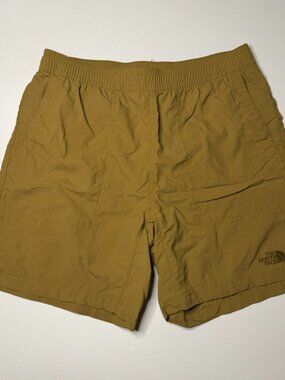 The North Face Pull On Adventure Shorts 6 inch Ripstop Flash Dry Mens Small Gold